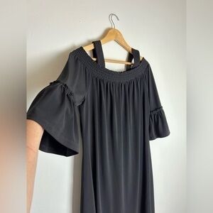 Susan Graver off the shoulder dress black size medium